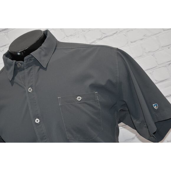 Kuhl Polo Shirt Mens Size XL Performance Gray Spandex Polyester Blend - Picture 1 of 8